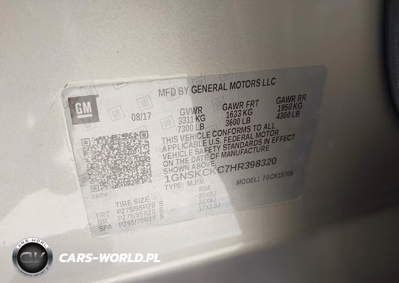 2017 Chevrolet Tahoe Premier VIN:1GNSKCKC7HR398320 - 9