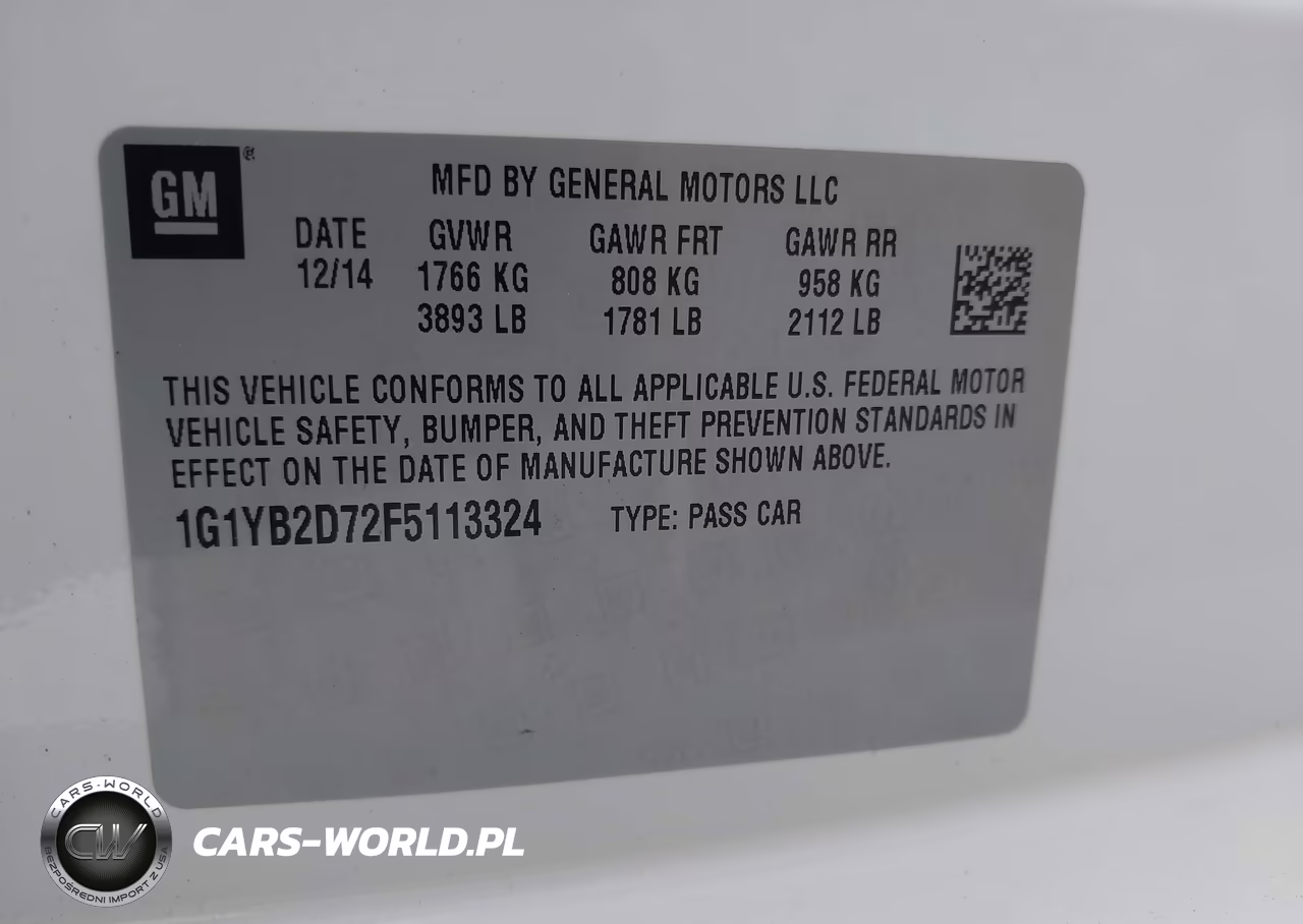 2015 Chevrolet Corvette Stingray VIN:1G1YB2D72F5113324 - 9