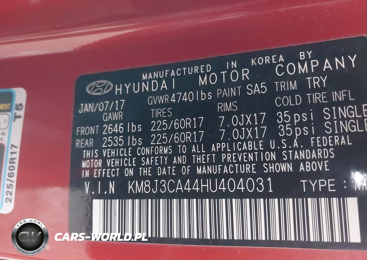 2017 Hyundai Tucson Se VIN:KM8J3CA44HU404031 - 9