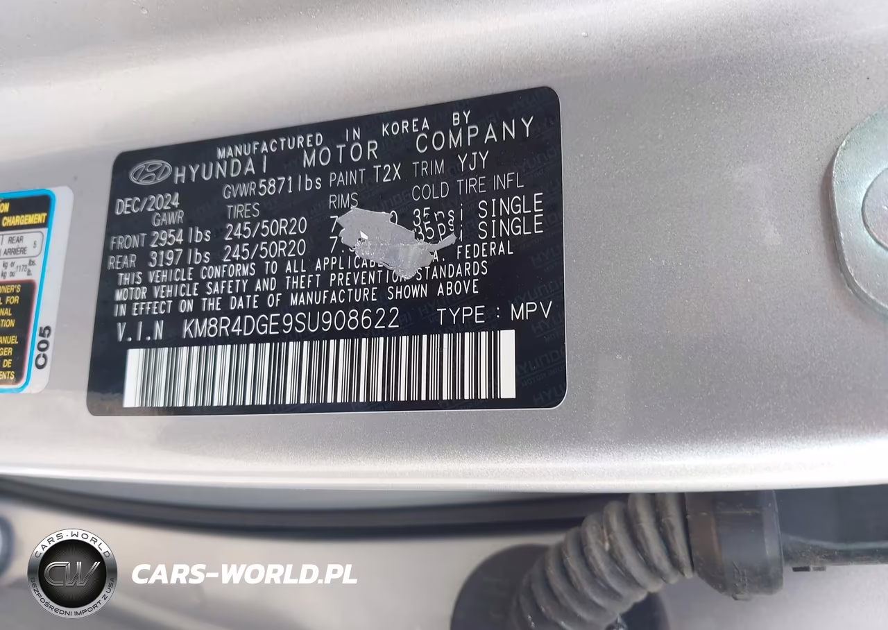 2025 Hyundai Palisade Sel Premium VIN:KM8R4DGE9SU908622 - 9