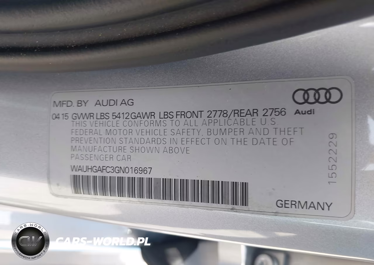 2016 Audi A6 3.0T Prestige VIN:WAUHGAFC3GN016967 - 9
