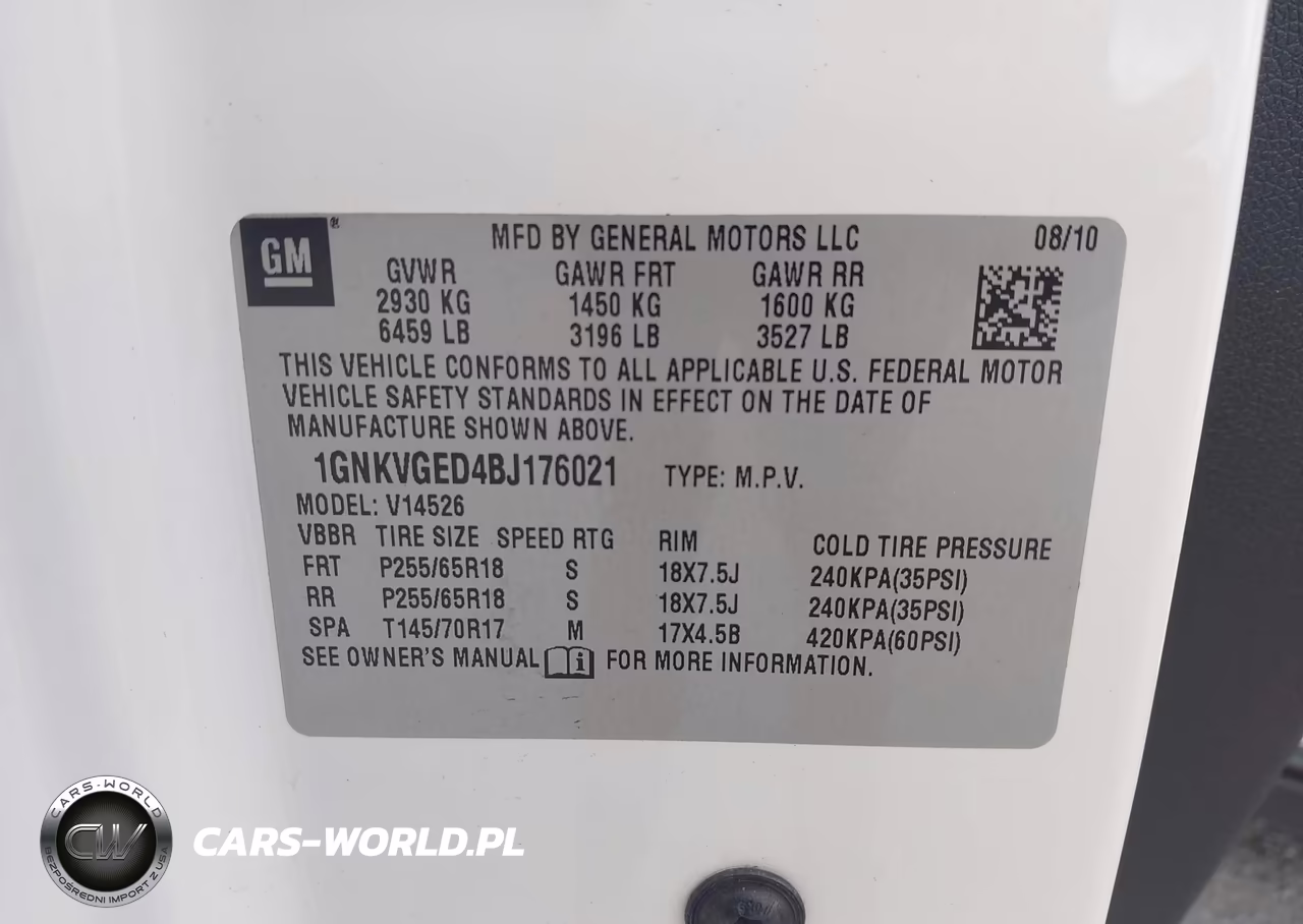 2011 Chevrolet Traverse 1Lt VIN:1GNKVGED4BJ176021 - 9