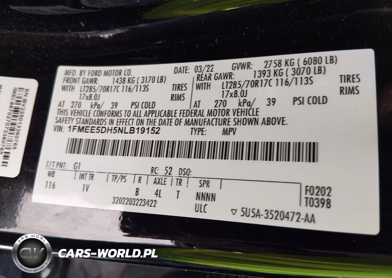 2022 Ford Bronco Badlands VIN:1FMEE5DH5NLB19152 - 9