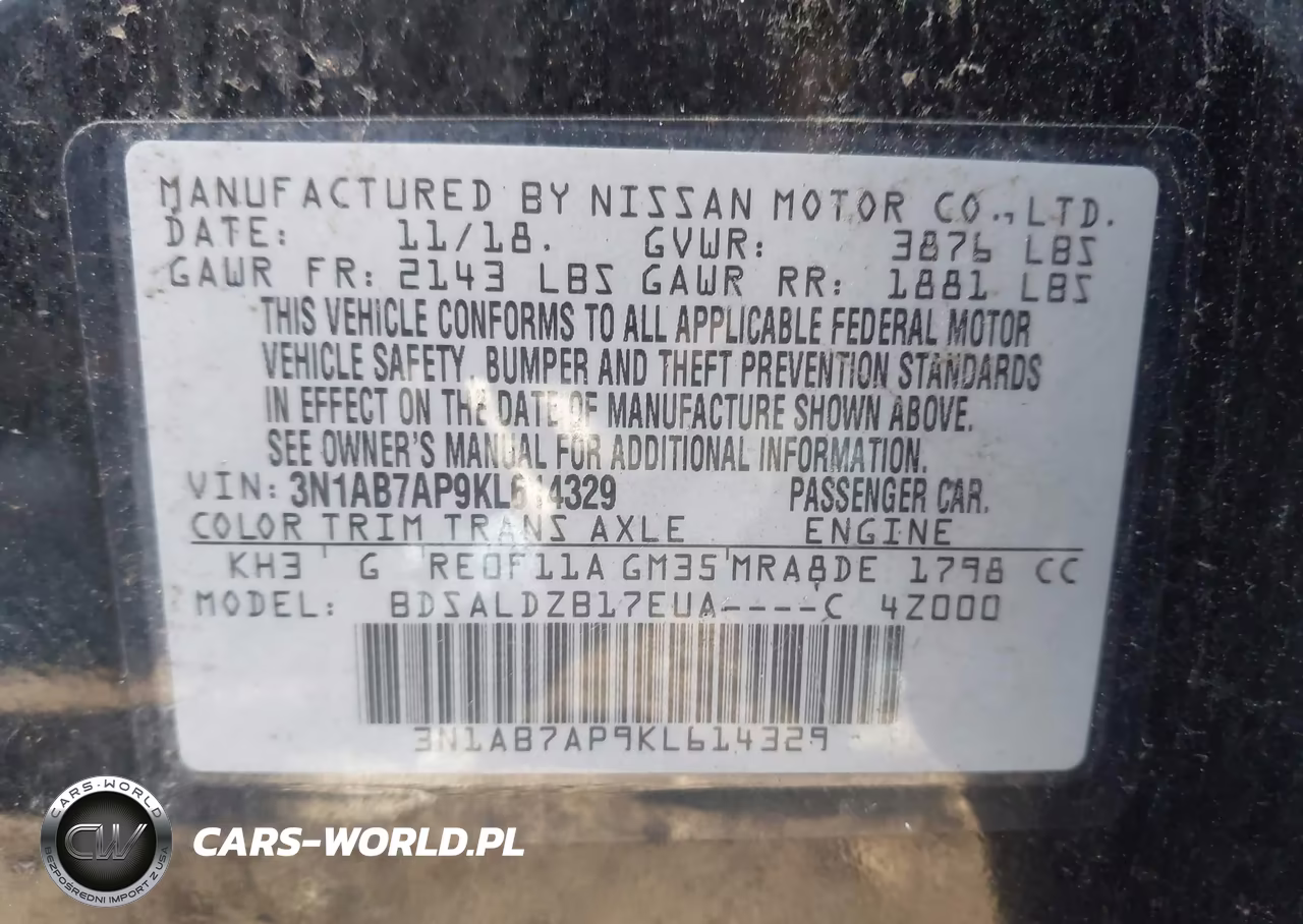 2019 Nissan Sentra Sv VIN:3N1AB7AP9KL614329 - 9