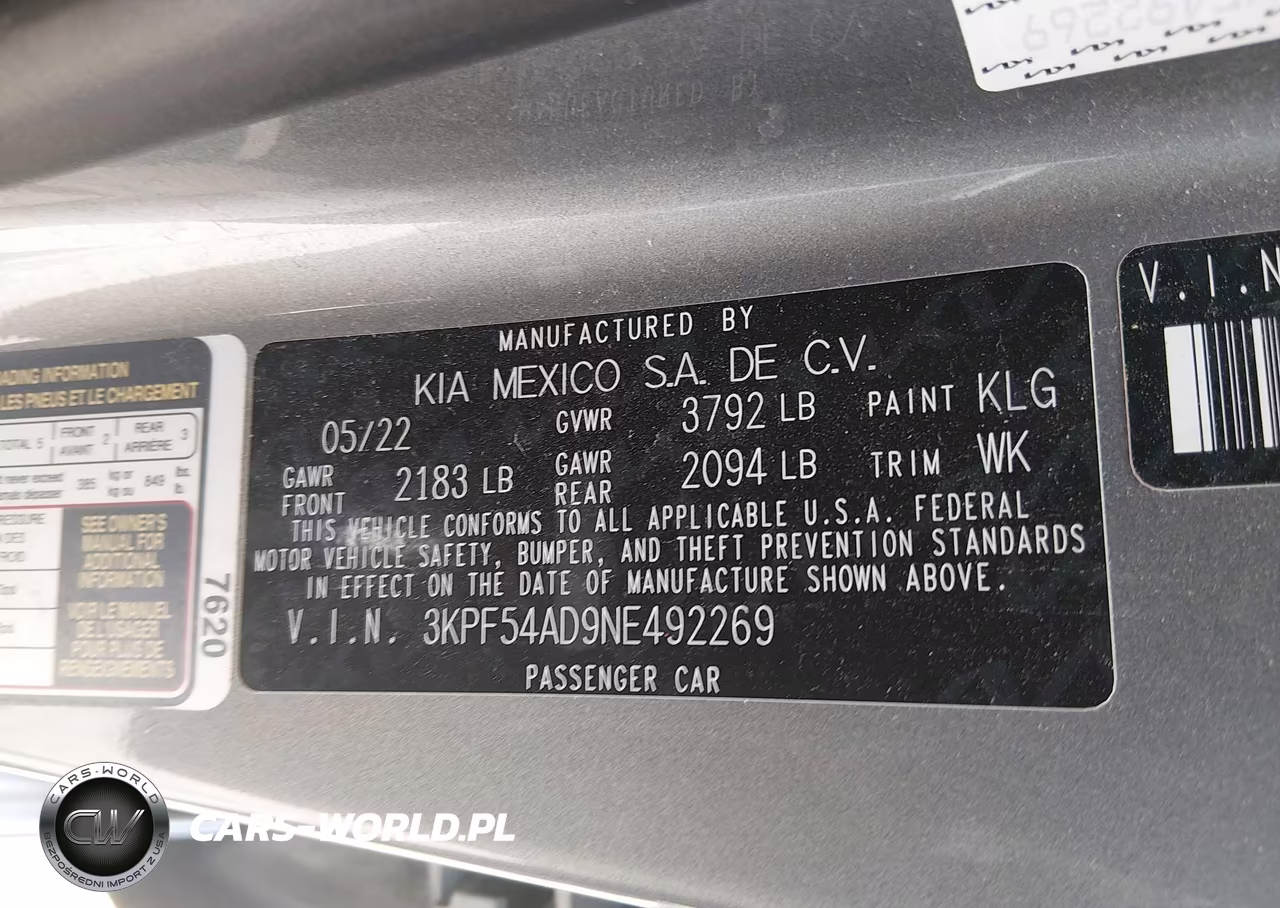 2022 Kia Forte Gt-Line VIN:3KPF54AD9NE492269 - 9