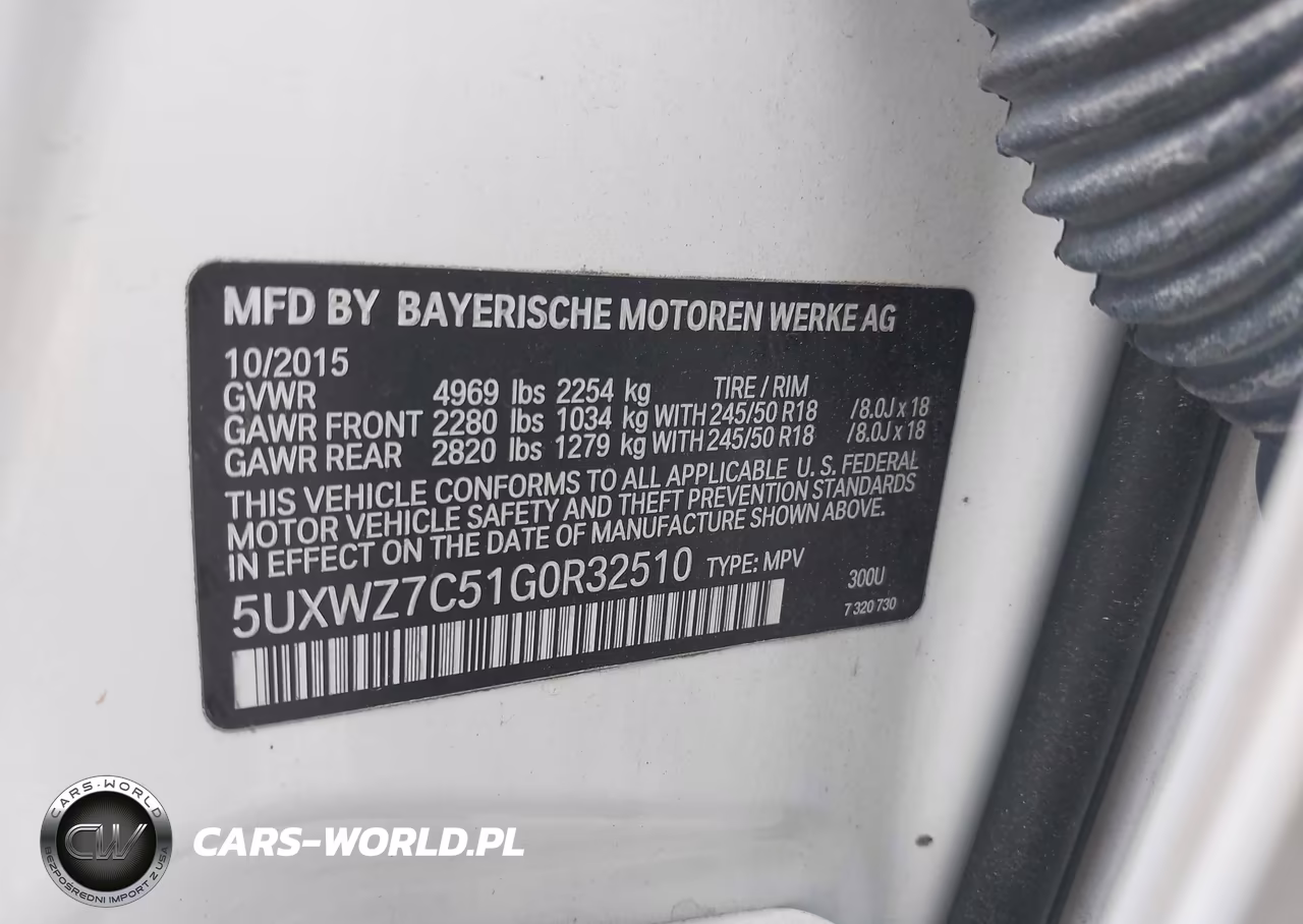 2016 BMW X3 Sdrive28I VIN:5UXWZ7C51G0R32510 - 9