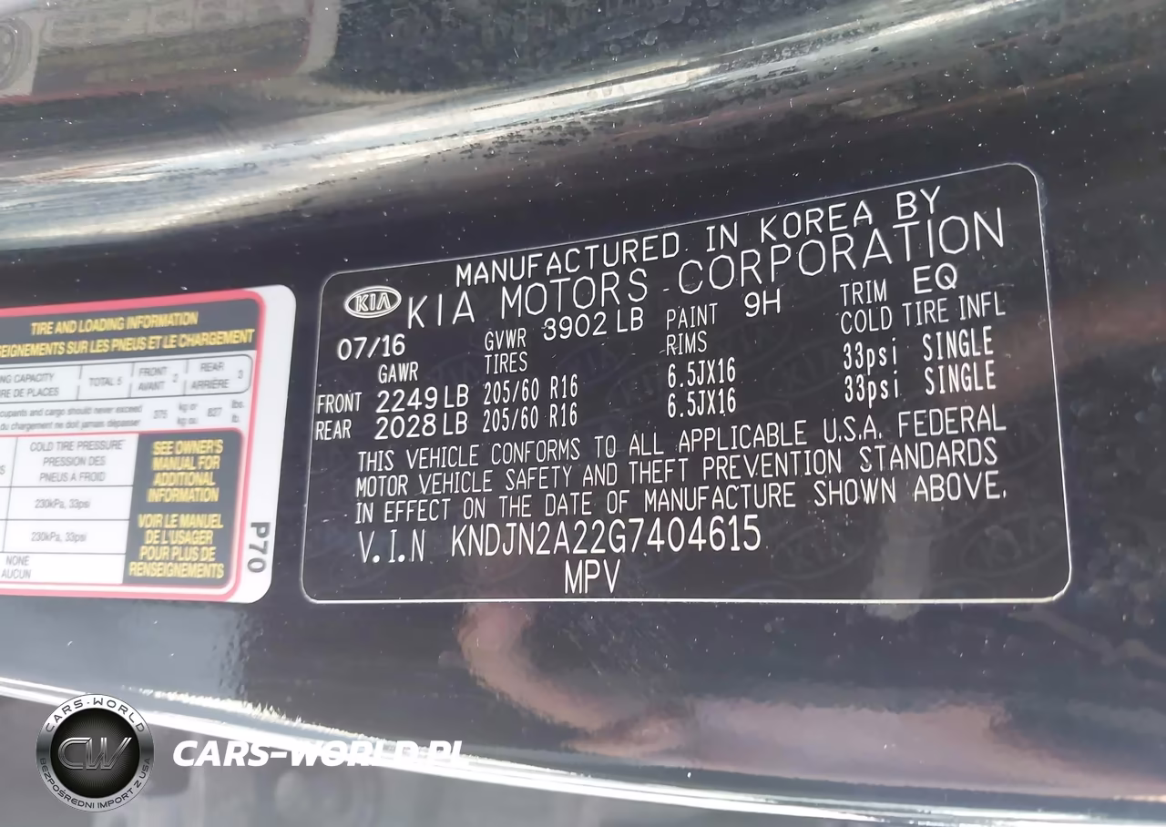 2016 Kia Soul VIN:KNDJN2A22G7404615 - 9