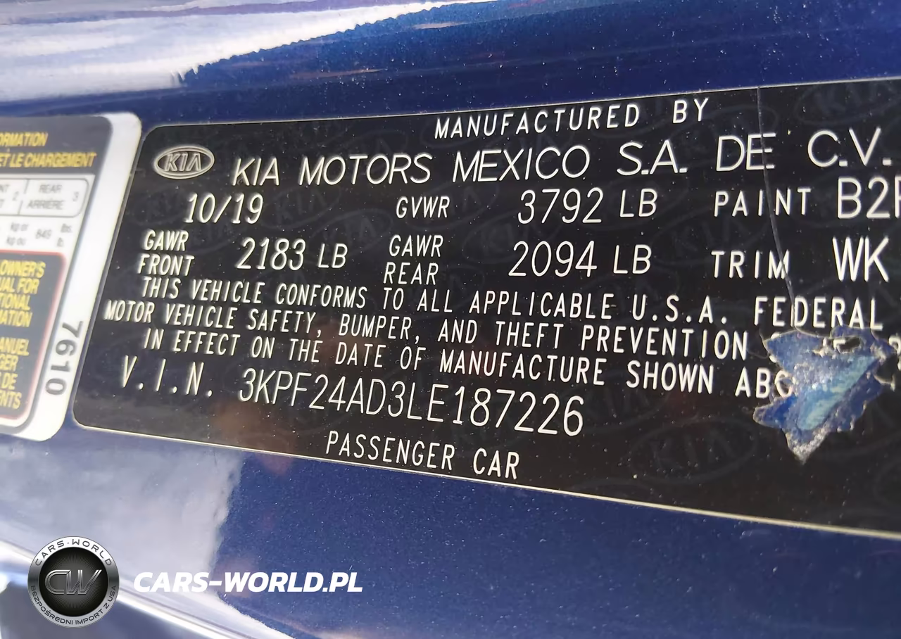 2020 Kia Forte Lxs VIN:3KPF24AD3LE187226 - 9