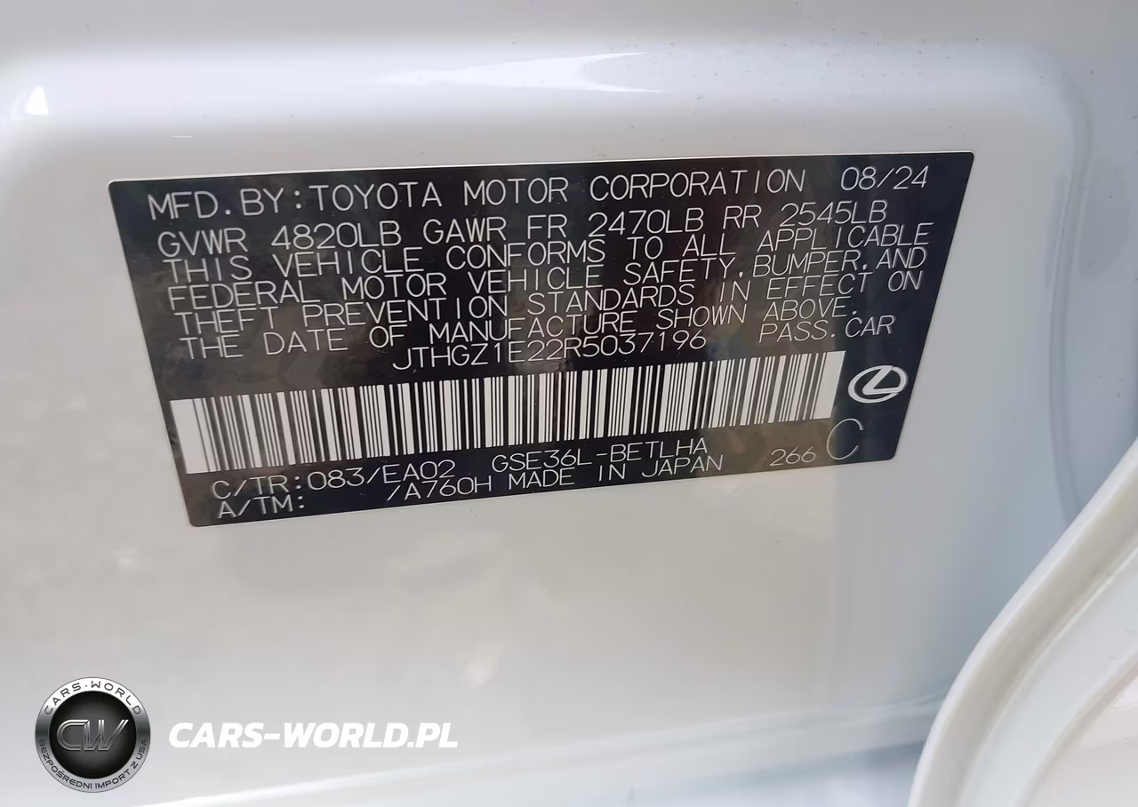 2024 Lexus Is 350 F Sport VIN:JTHGZ1E22R5037196 - 9