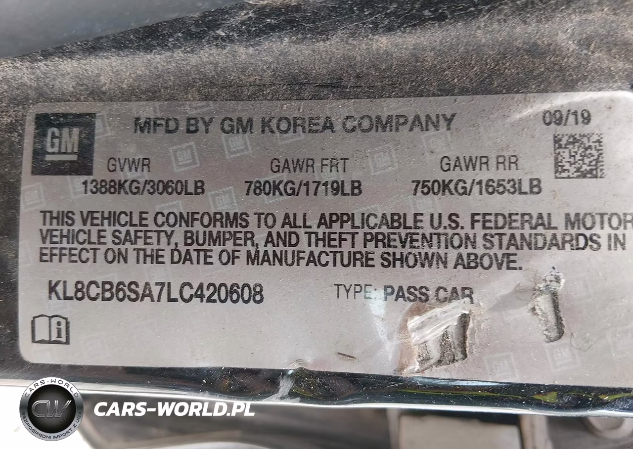 2020 Chevrolet Spark Fwd Ls Automatic VIN:KL8CB6SA7LC420608 - 9