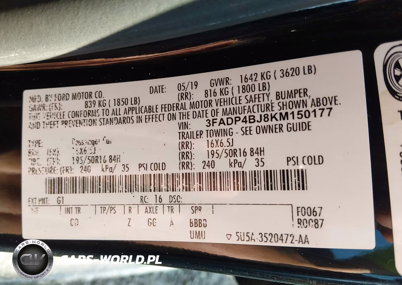 2019 Ford Fiesta Se VIN:3FADP4BJ8KM150177 - 9