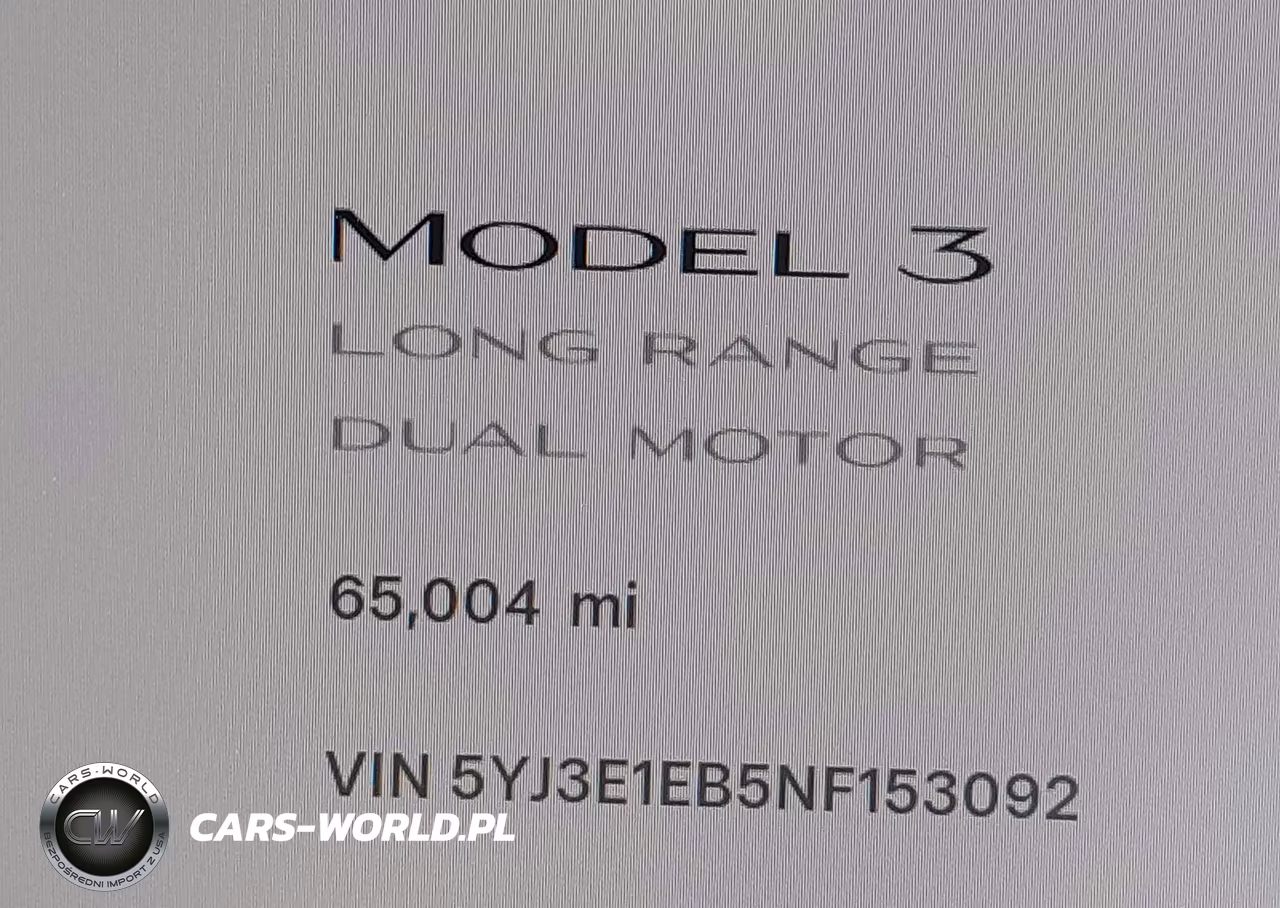 2022 Tesla Model 3 Long Range Dual Motor All-Wheel Drive VIN:5YJ3E1EB5NF153092 - 14