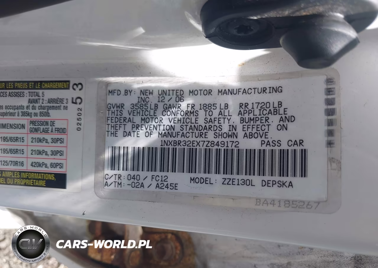2007 Toyota Corolla S VIN:1NXBR32EX7Z849172 - 9
