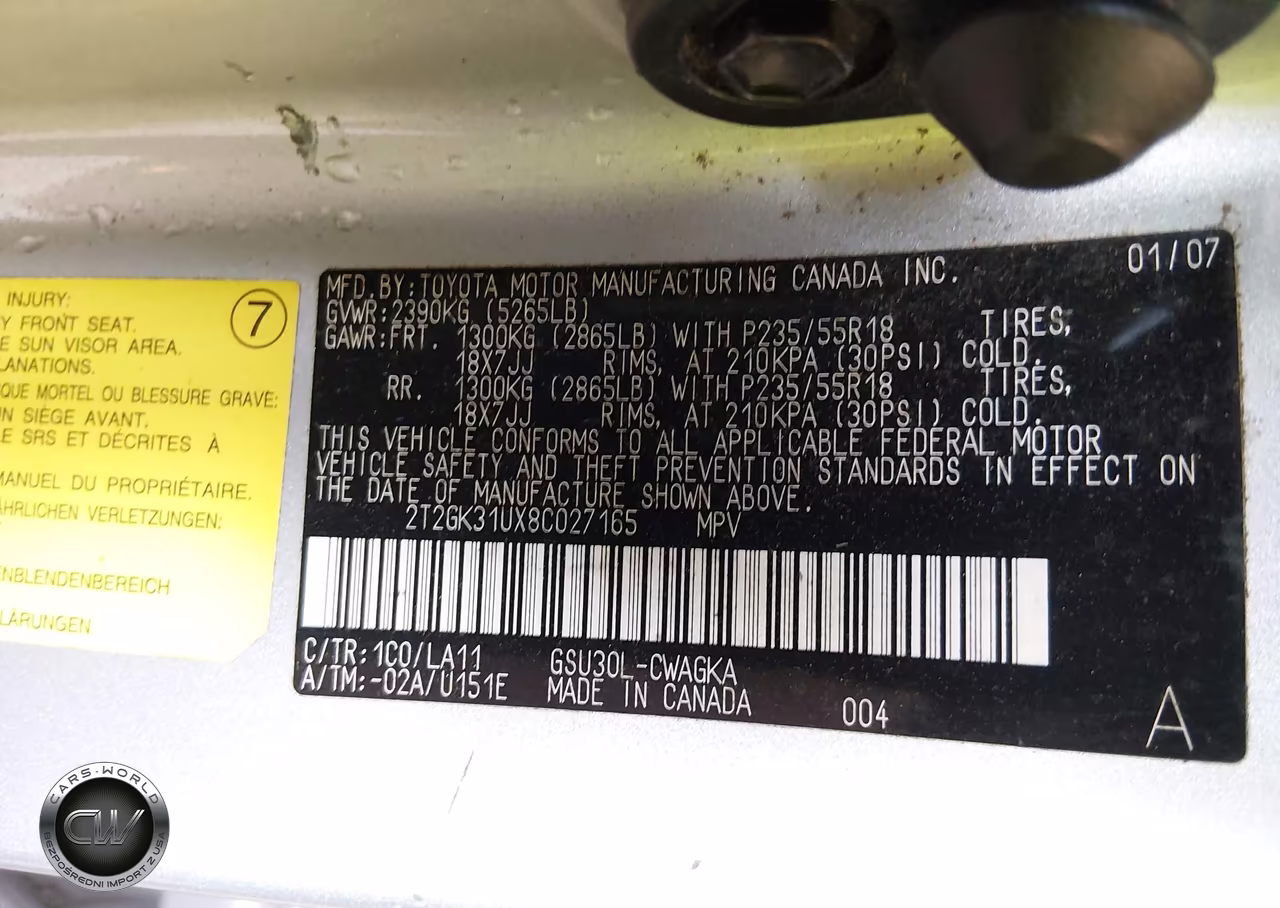 2008 Lexus Rx 350 VIN:2T2GK31UX8C027165 - 9
