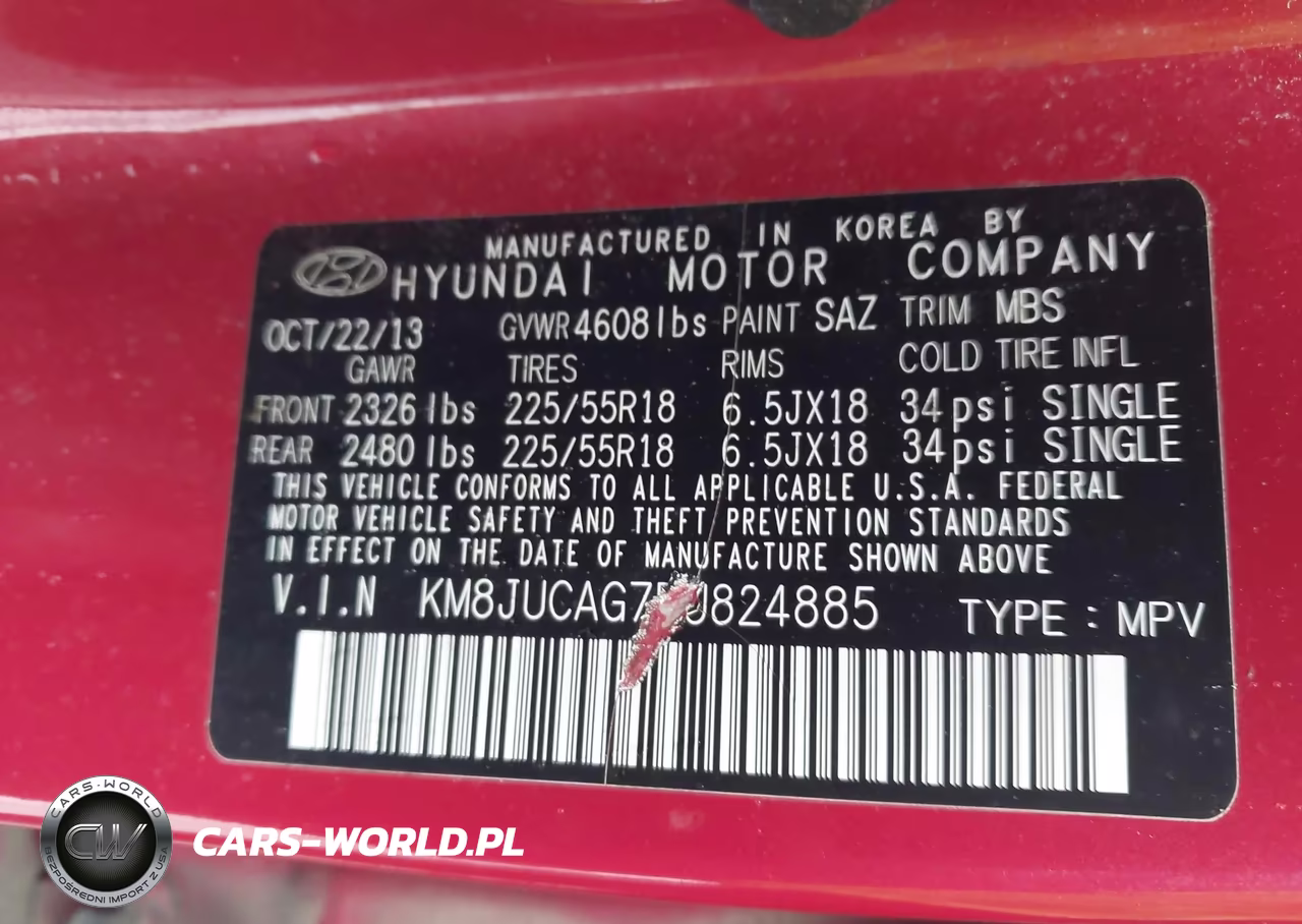 2014 Hyundai Tucson Limited VIN:KM8JUCAG7EU824885 - 9