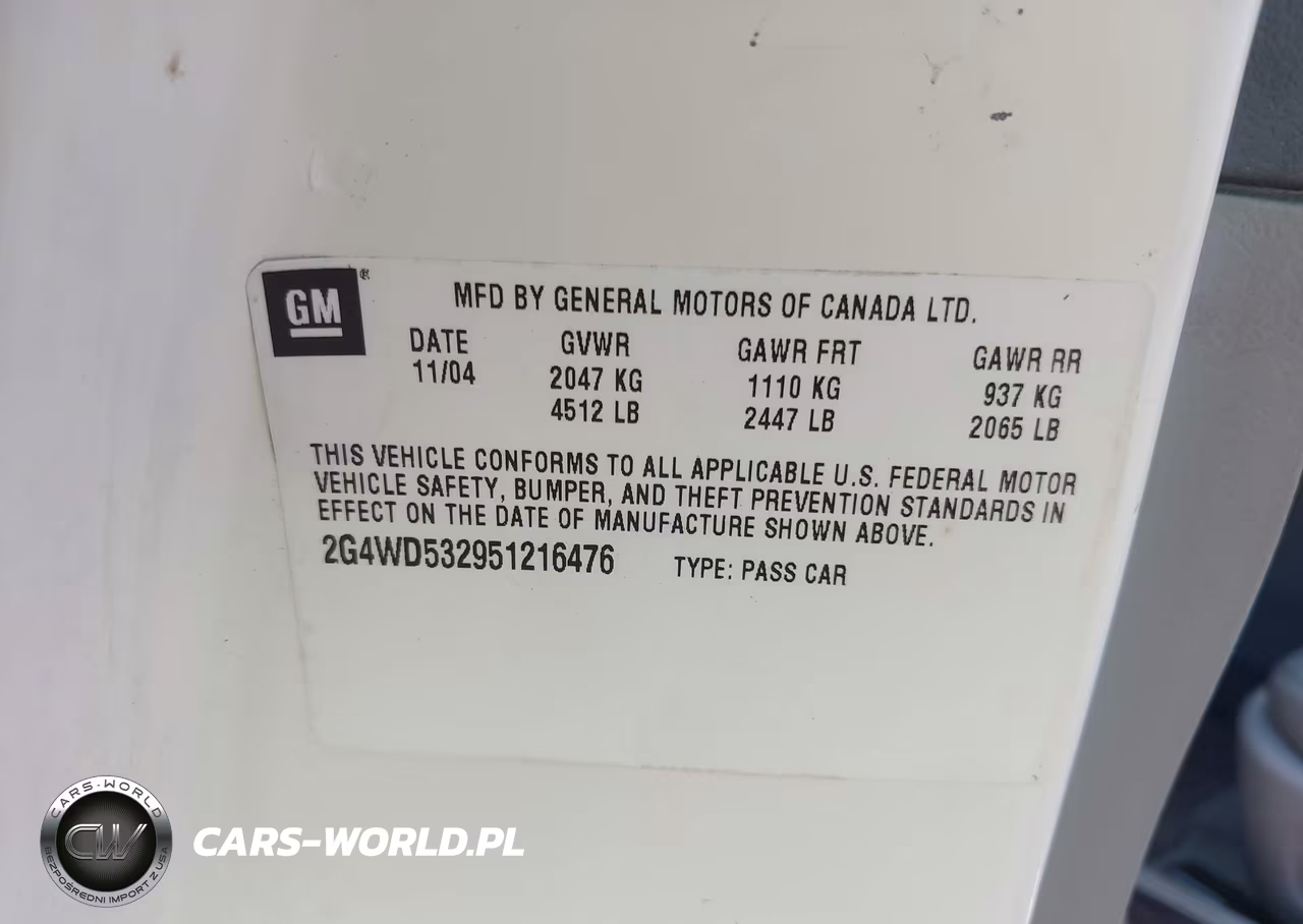 2005 Buick Lacrosse Cxl VIN:2G4WD532951216476 - 9