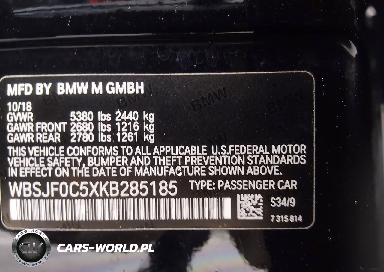 2019 BMW M5 Competition VIN:WBSJF0C5XKB285185 - 9