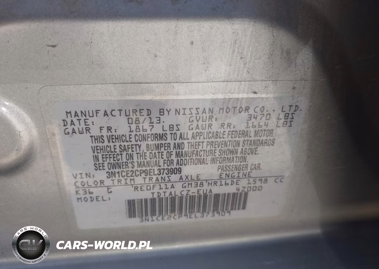 2014 Nissan Versa Note S Plus VIN:3N1CE2CP9EL373909 - 9