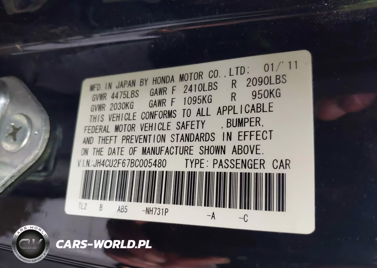 2011 Acura Tsx 2.4 VIN:JH4CU2F67BC005480 - 9