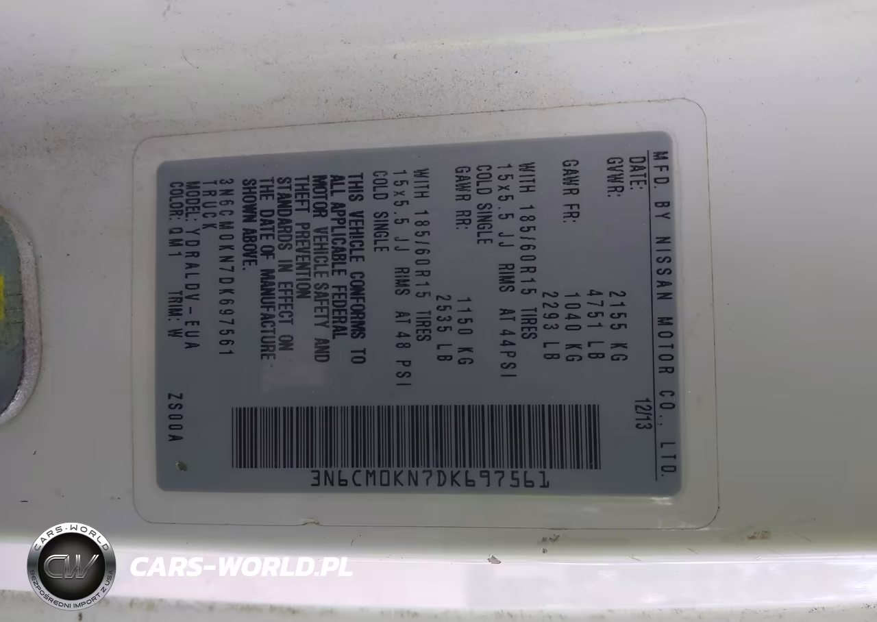 2013 Nissan Nv200 S VIN:3N6CM0KN7DK697561 - 9