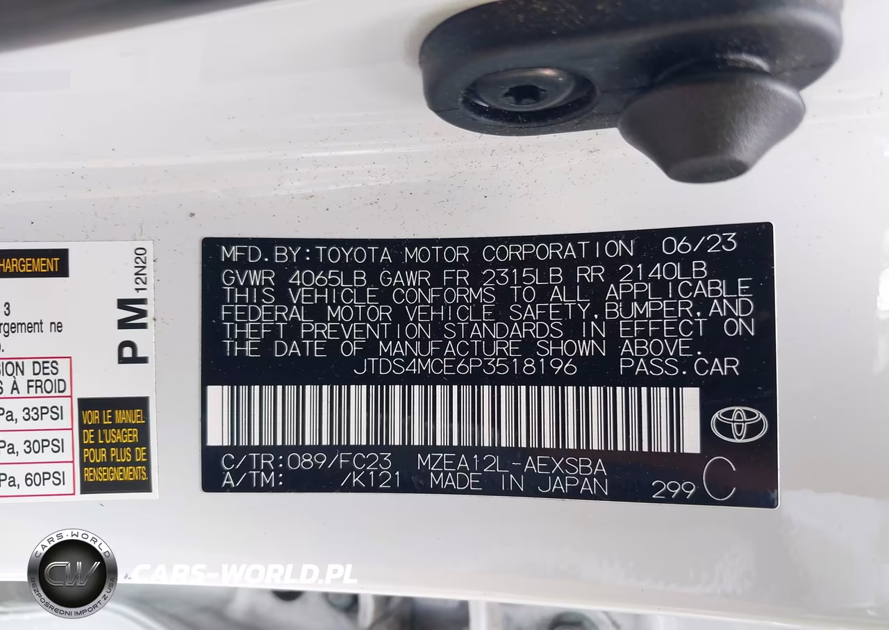 2023 Toyota Corolla Se VIN:JTDS4MCE6P3518196 - 9