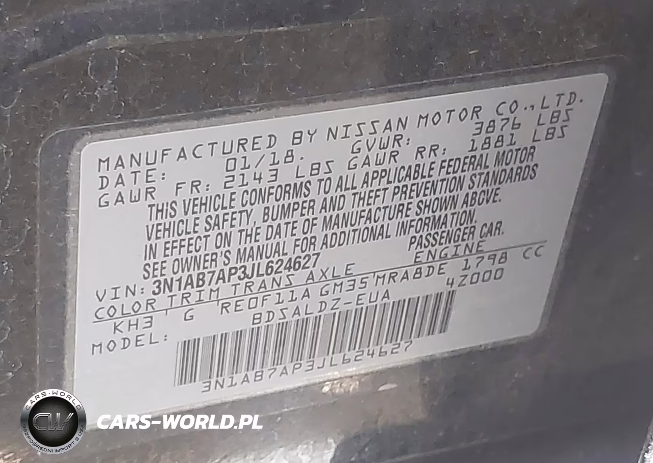 2018 Nissan Sentra Sv VIN:3N1AB7AP3JL624627 - 9