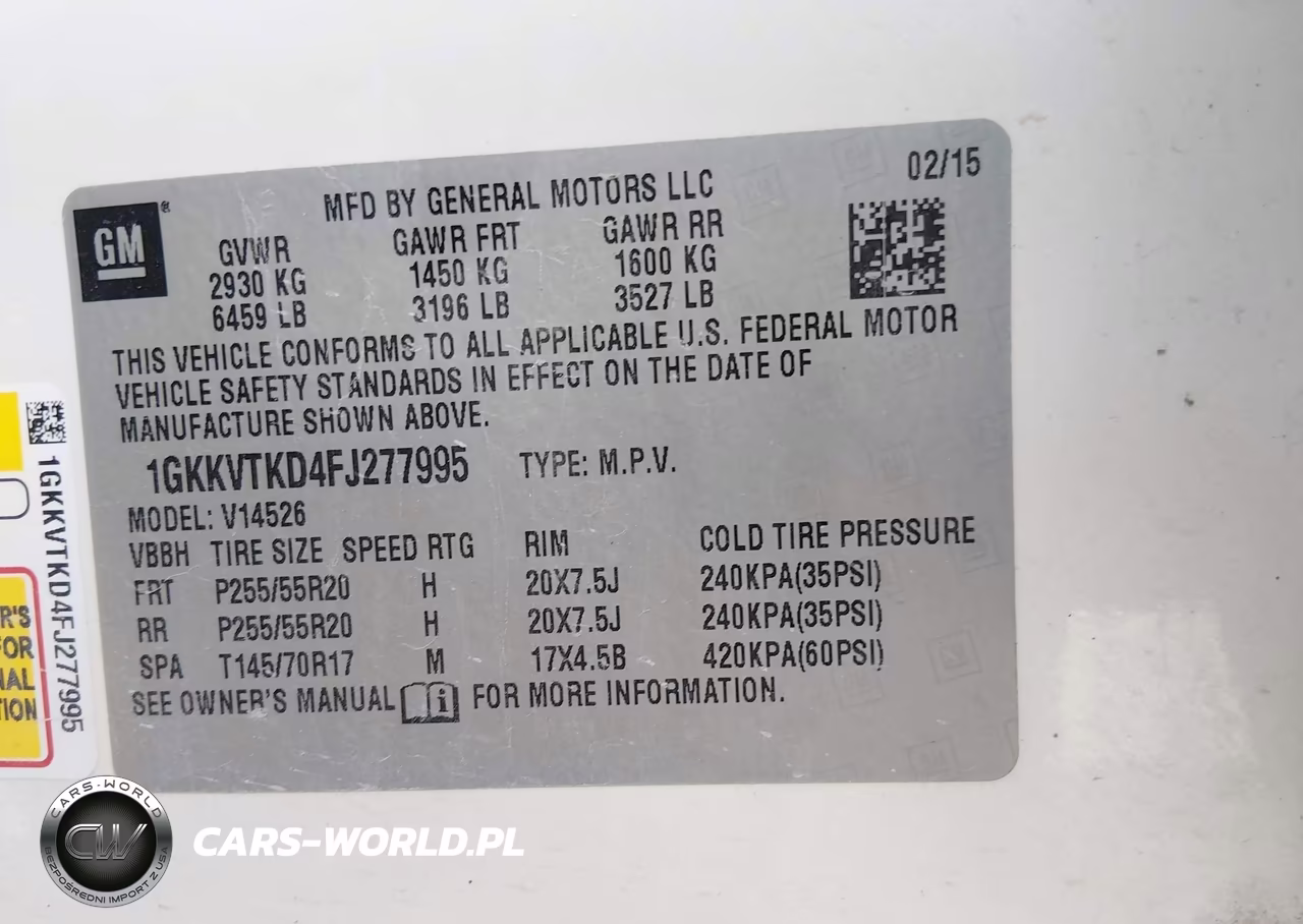 2015 GMC Acadia Denali VIN:1GKKVTKD4FJ277995 - 9