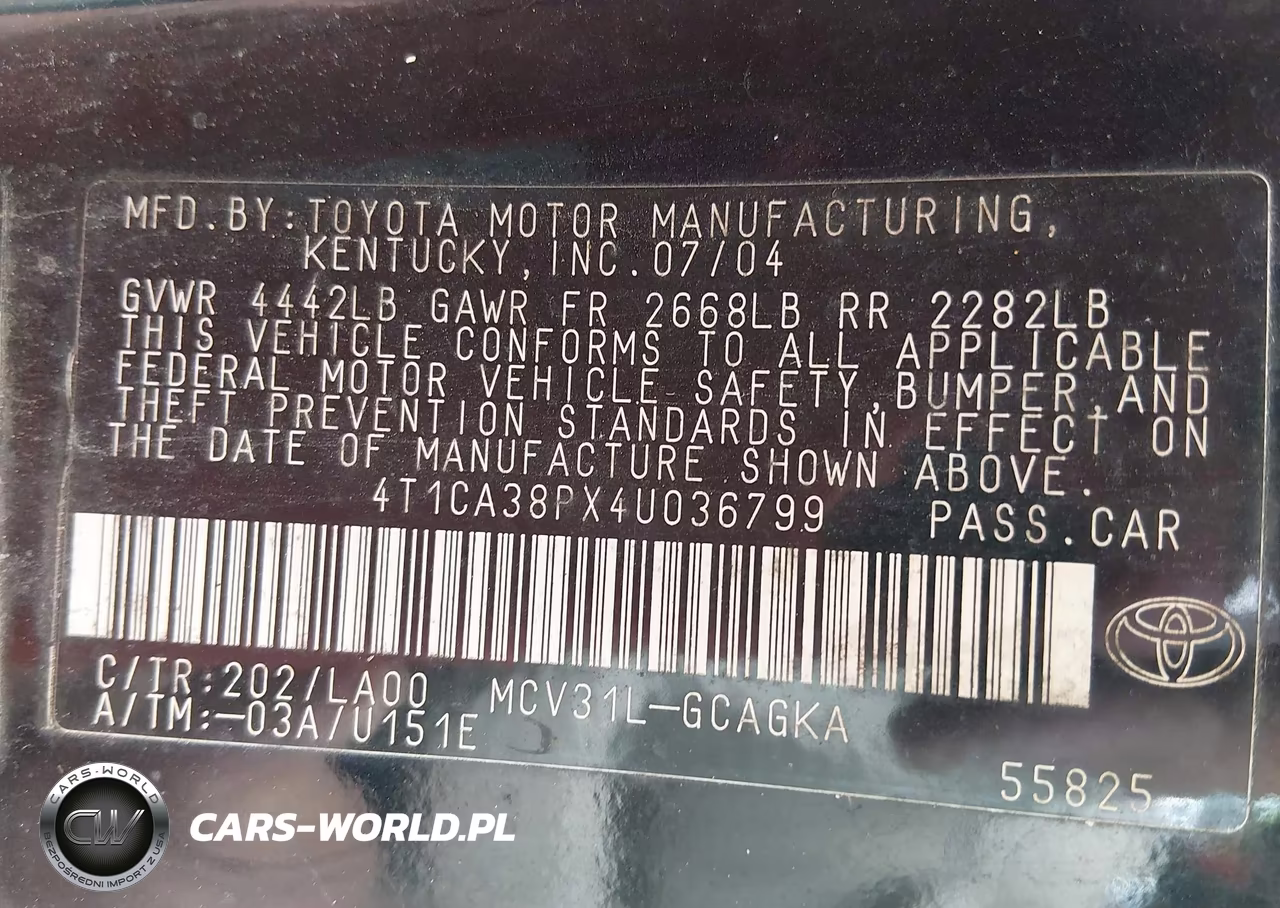 2004 Toyota Camry Solara Sle V6 VIN:4T1CA38PX4U036799 - 9