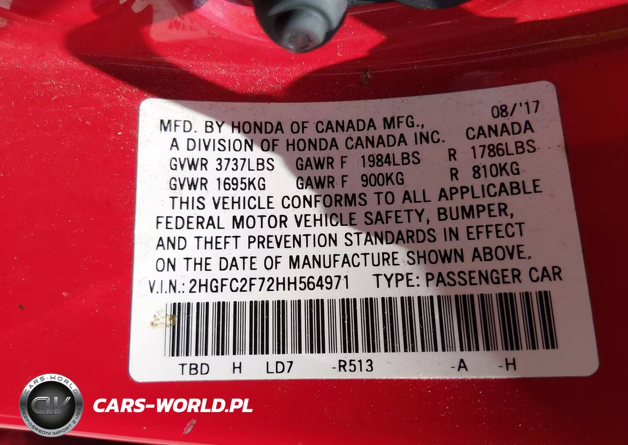 2017 Honda Civic Ex VIN:2HGFC2F72HH564971 - 9
