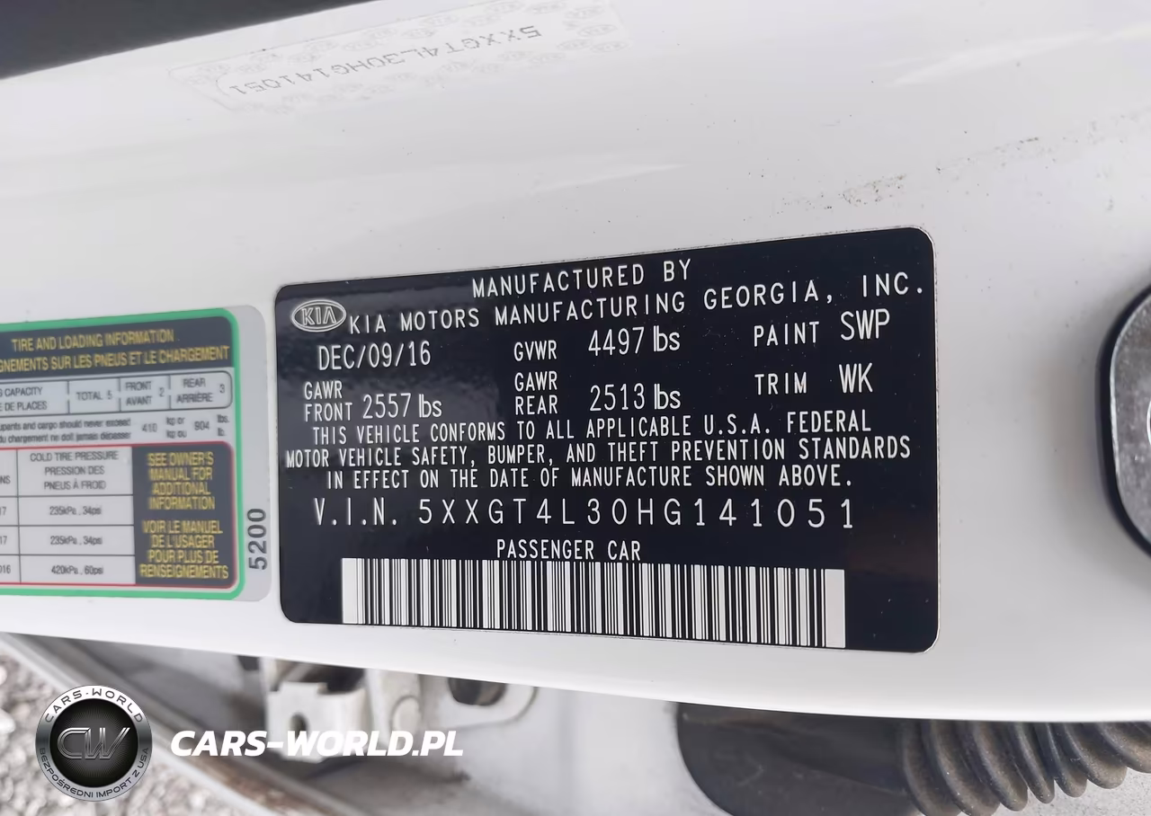 2017 Kia Optima Lx VIN:5XXGT4L30HG141051 - 9