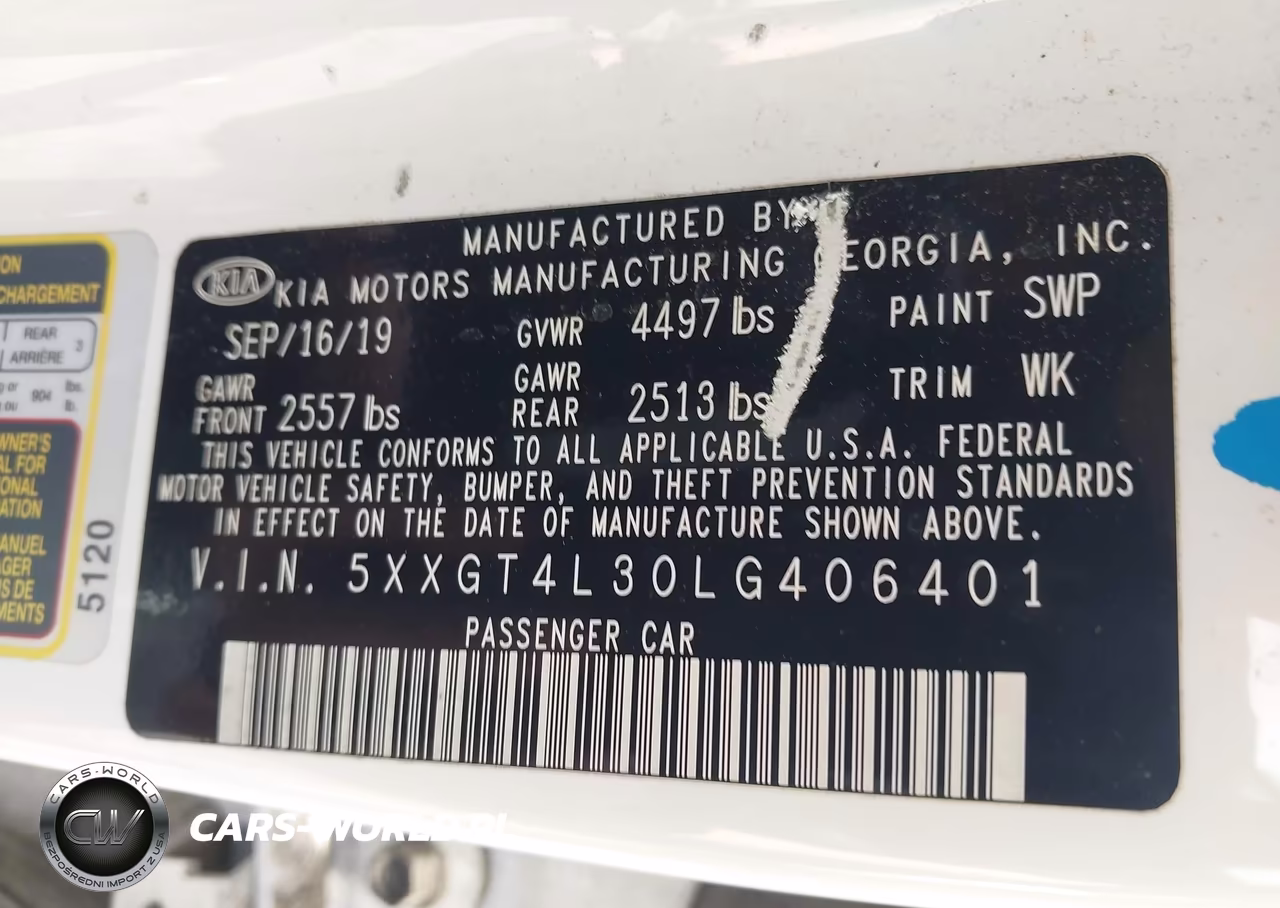 2020 Kia Optima Lx VIN:5XXGT4L30LG406401 - 9