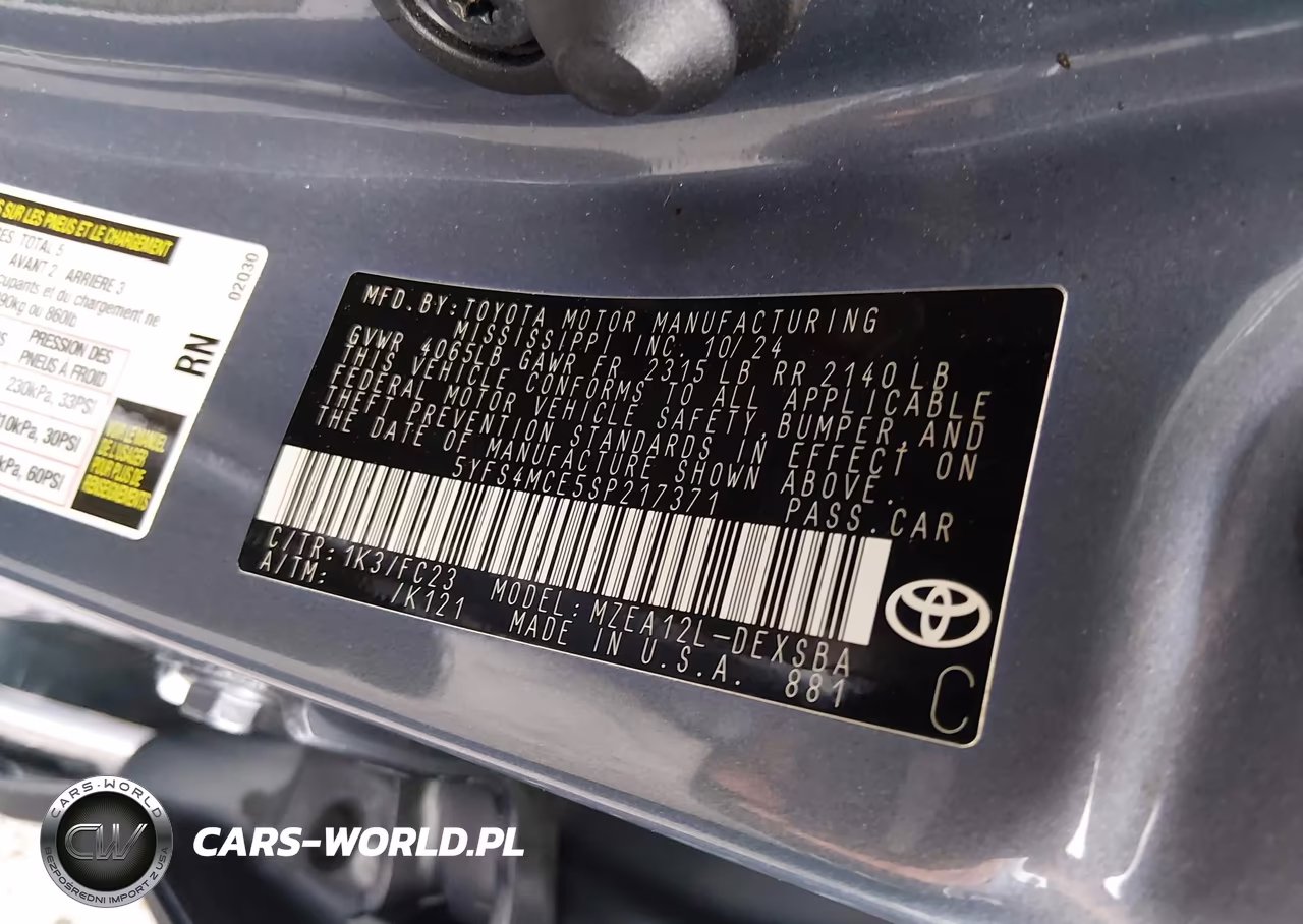 TOYOTA COROLLA SE VIN:5YFS4MCE5SP217371 - 9