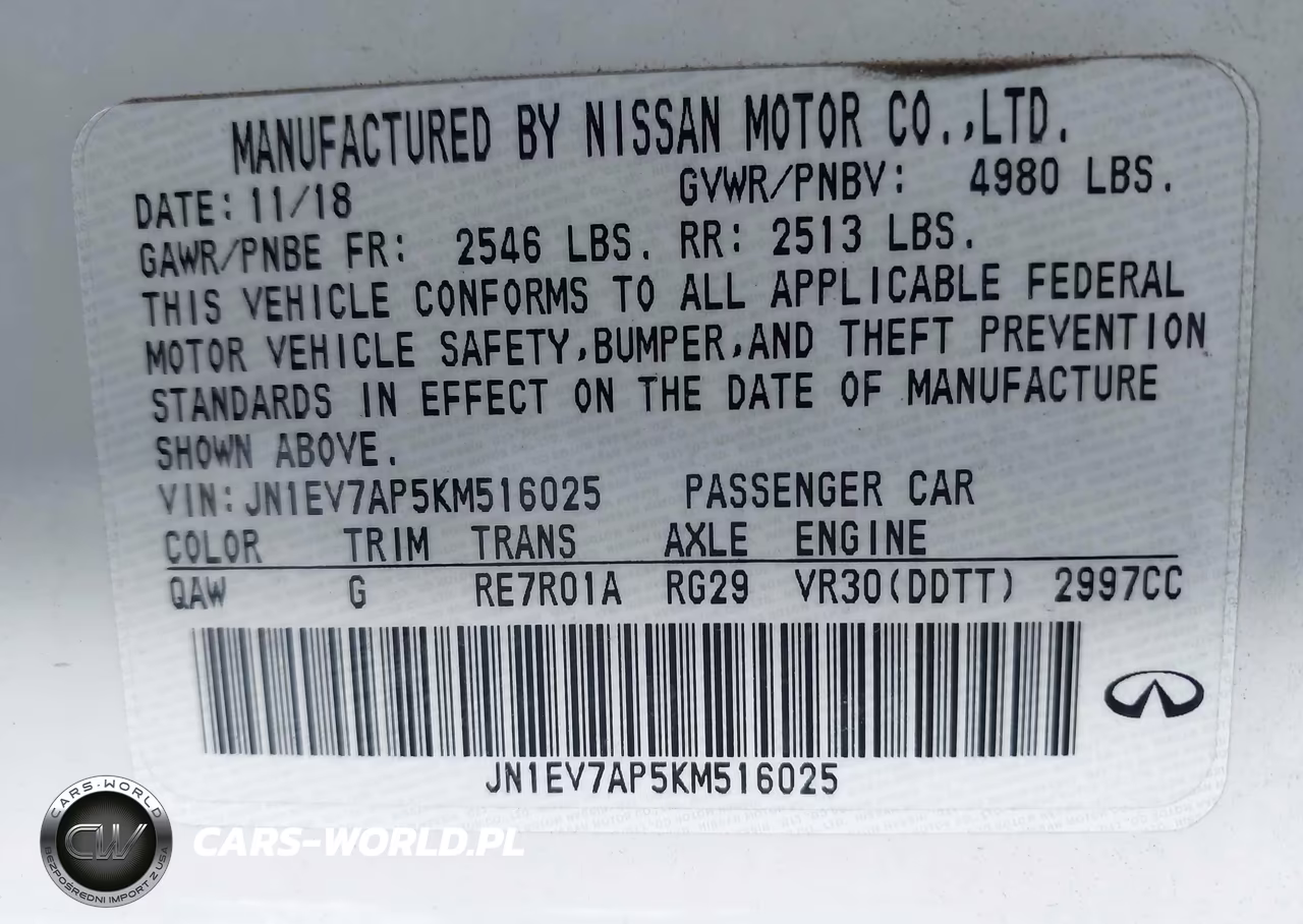 2019 Infiniti Q50 3.0T Luxe VIN:JN1EV7AP5KM516025 - 9