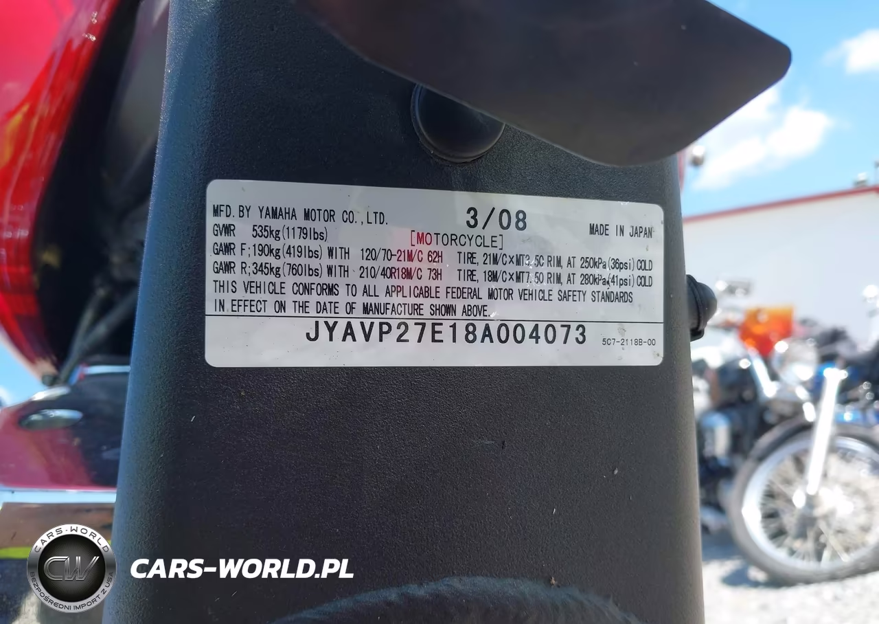 2008 Yamaha Xv1900 Cu VIN:JYAVP27E18A004073 - 10