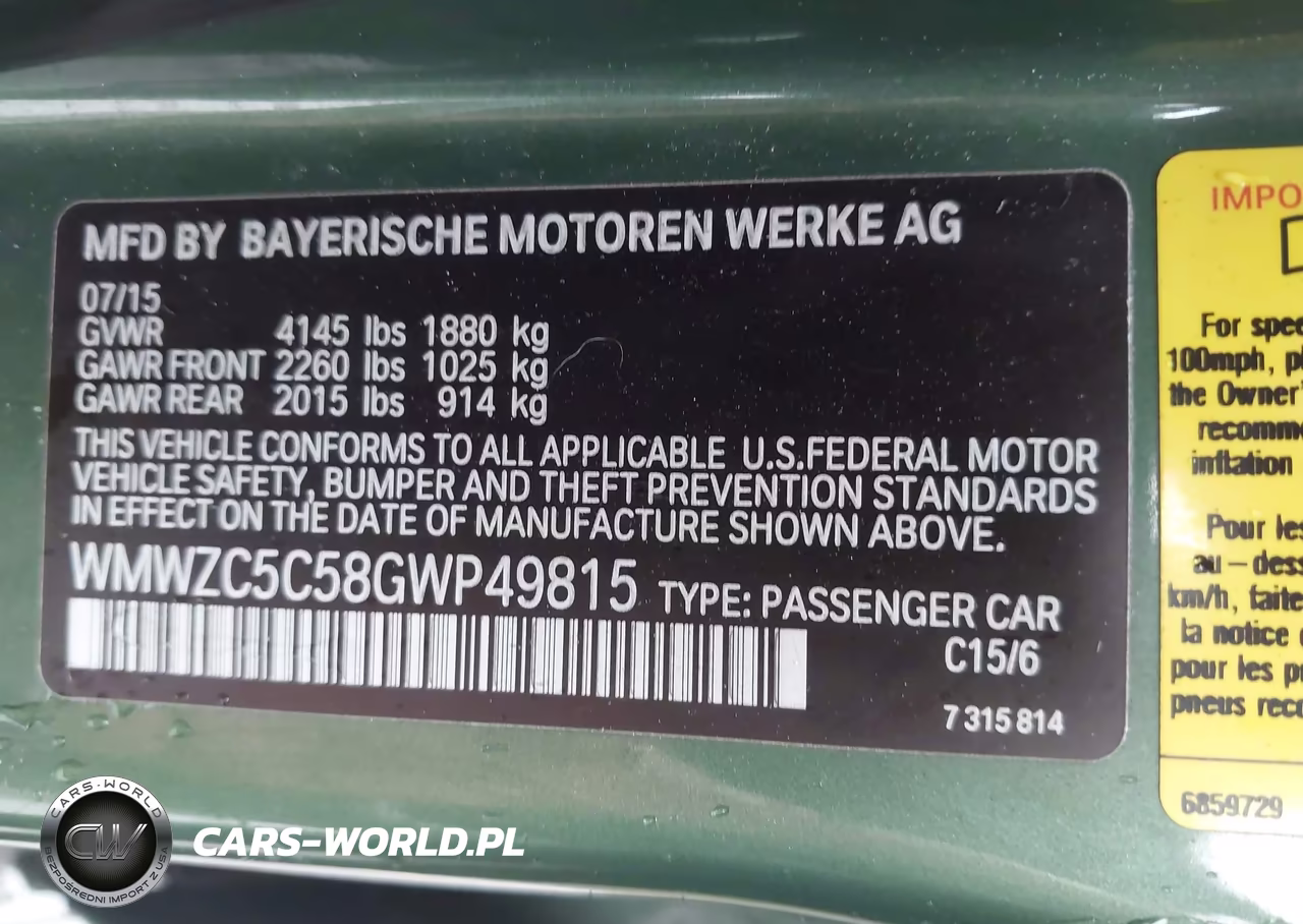 2016 Mini Countryman Cooper S VIN:WMWZC5C58GWP49815 - 9