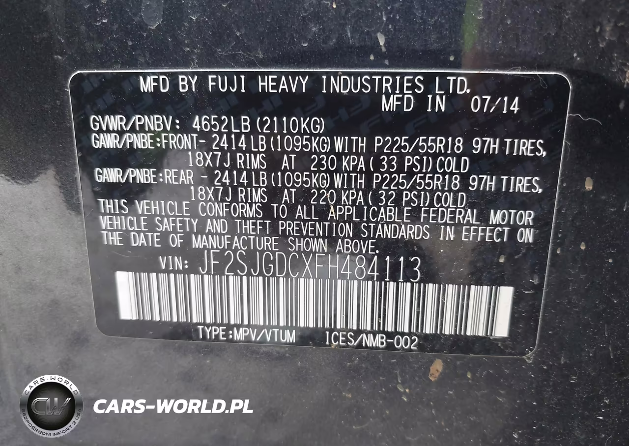 2015 Subaru Forester 2.0Xt Premium VIN:JF2SJGDCXFH484113 - 9
