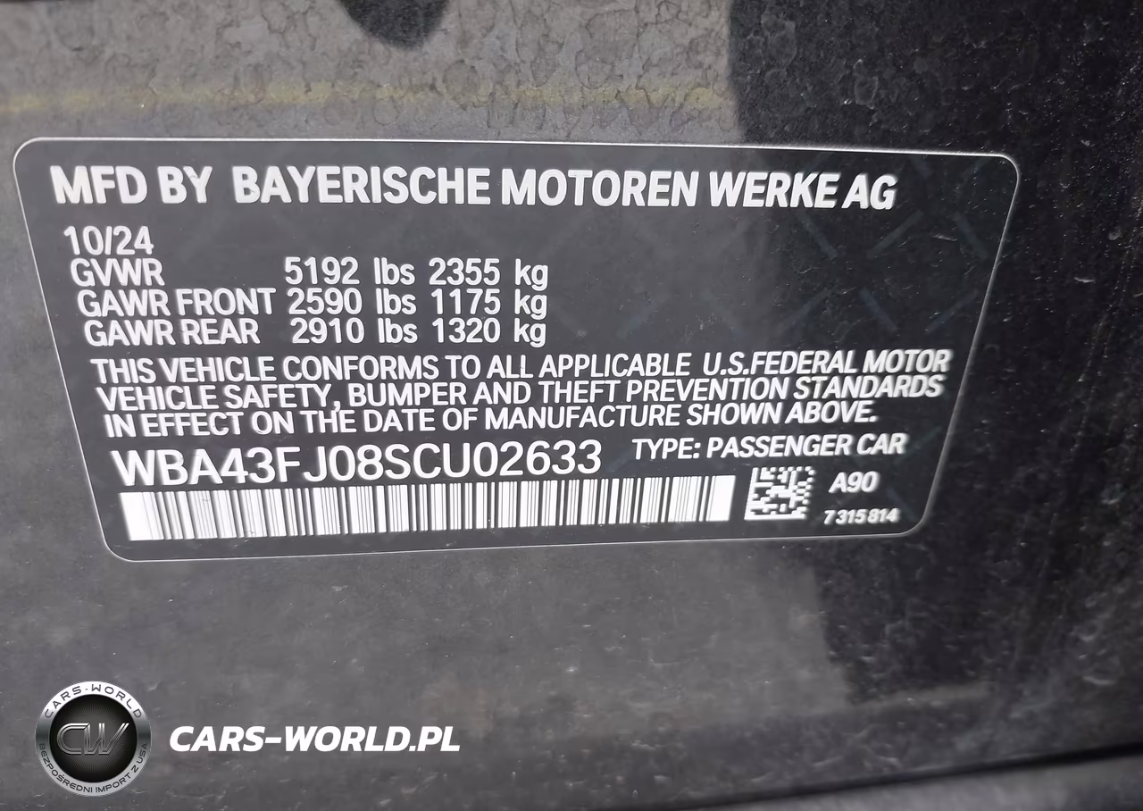 2025 BMW 530I VIN:WBA43FJ08SCU02633 - 9