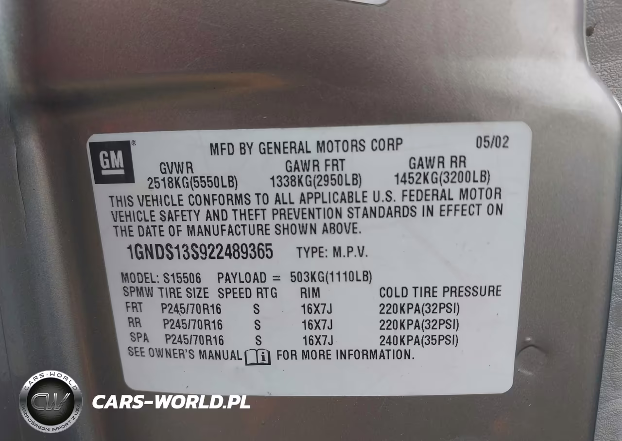 2002 Chevrolet Trailblazer Ls VIN:1GNDS13S922489365 - 9