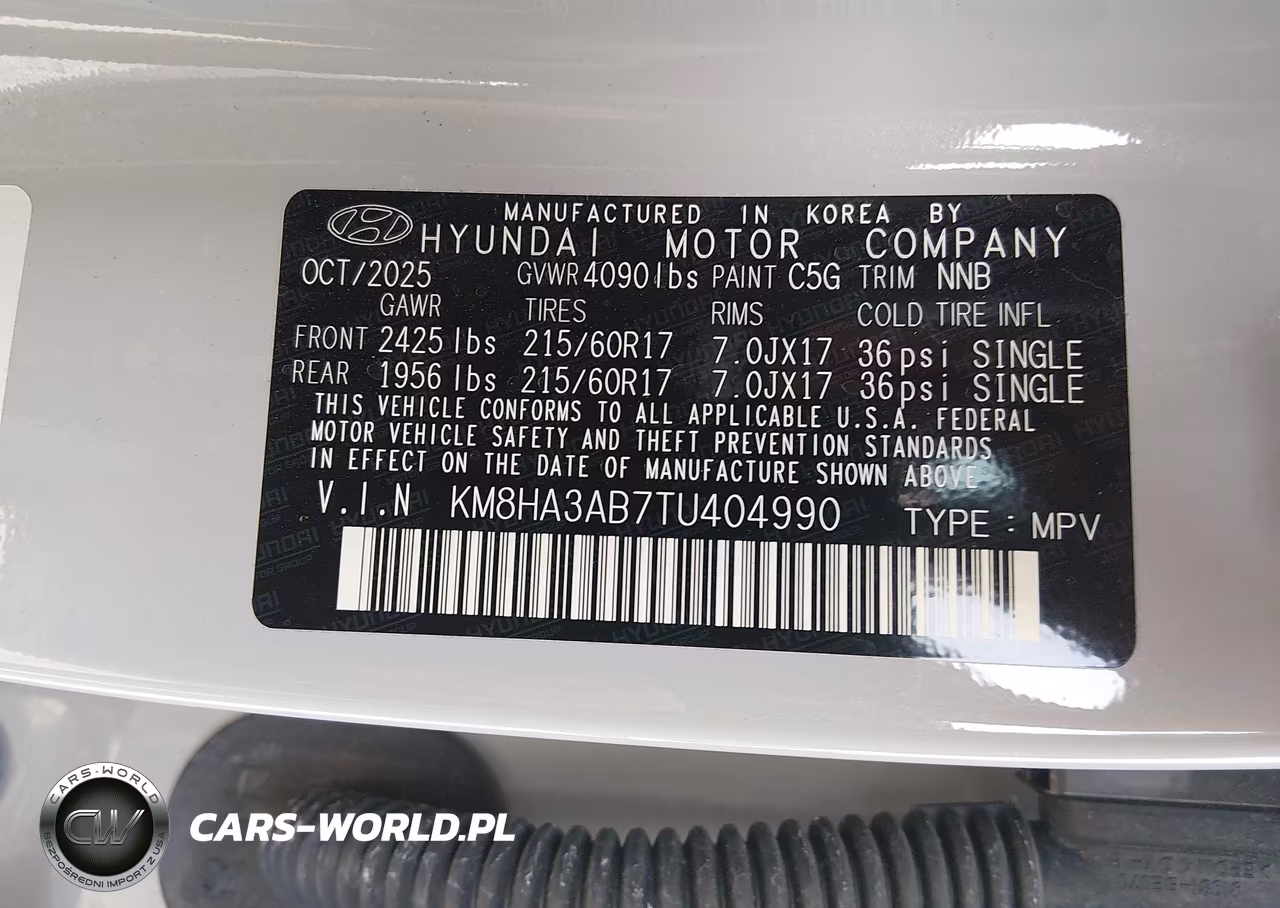 2026 Hyundai Kona Se VIN:KM8HA3AB7TU404990 - 9