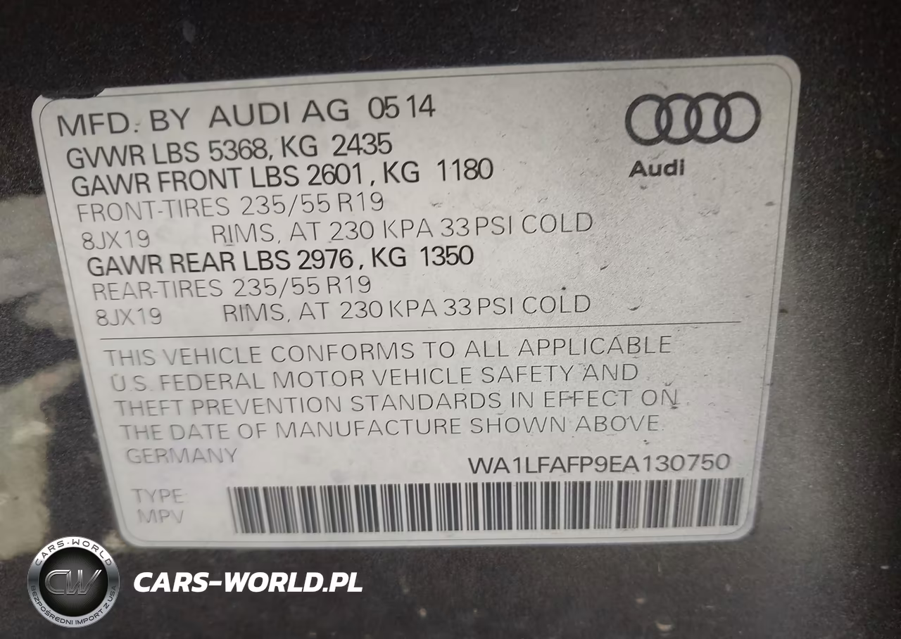 2014 Audi Q5 2.0T Premium VIN:WA1LFAFP9EA130750 - 9