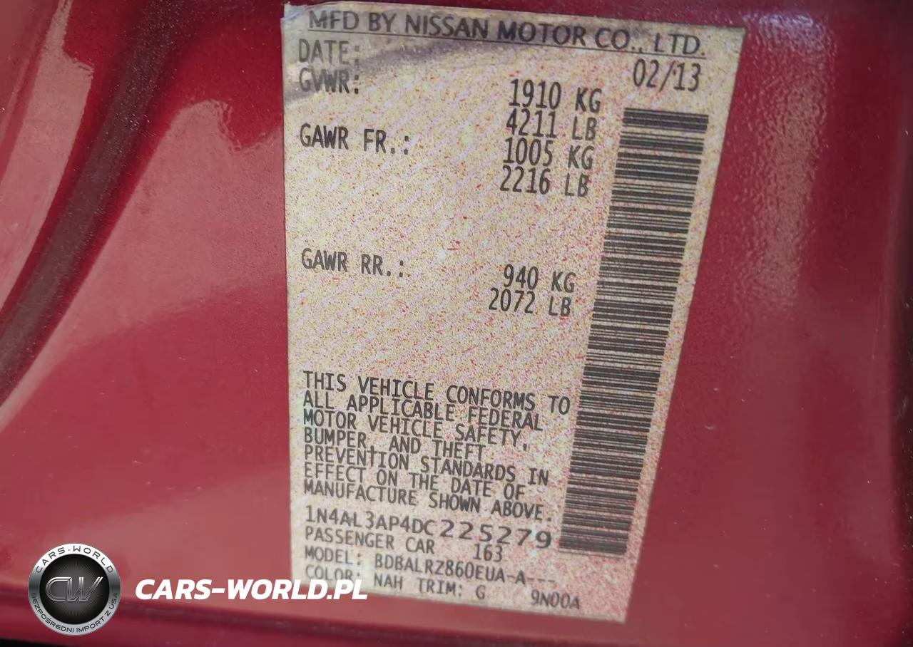 2013 Nissan Altima 2.5 S VIN:1N4AL3AP4DC225279 - 9