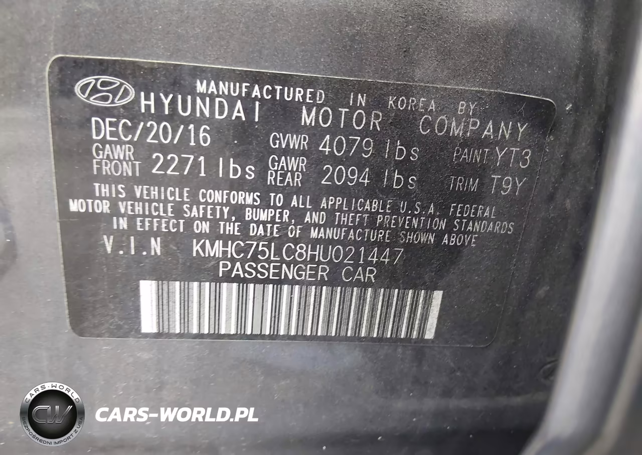 2017 Hyundai Ioniq Hybrid Sel VIN:KMHC75LC8HU021447 - 9
