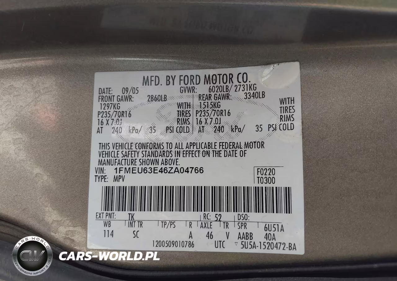 2006 Ford Explorer Xlt VIN:1FMEU63E46ZA04766 - 9