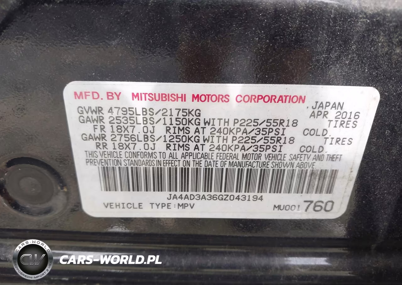 2016 Mitsubishi Outlander Sel VIN:JA4AD3A36GZ043194 - 9