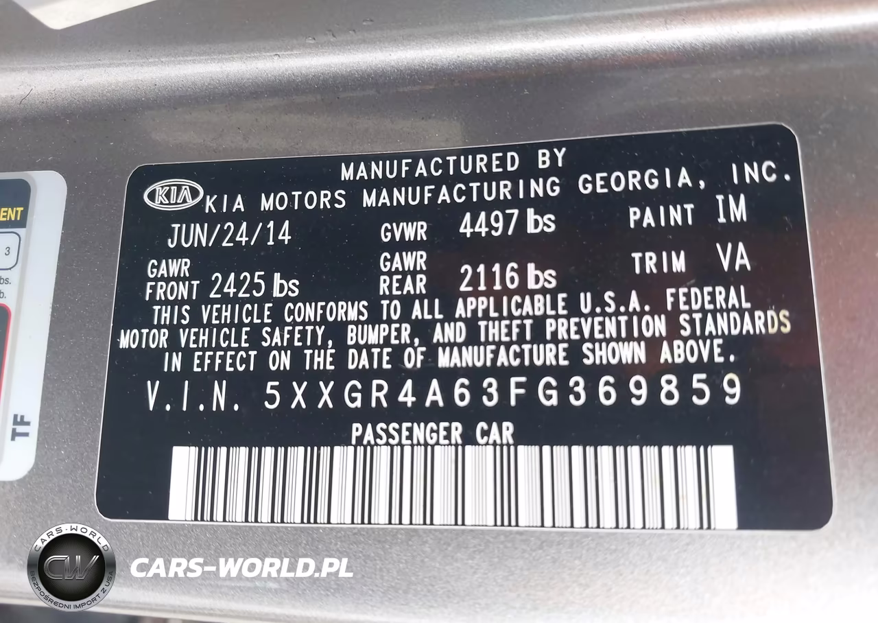 2015 Kia Optima Sxl Turbo VIN:5XXGR4A63FG369859 - 9