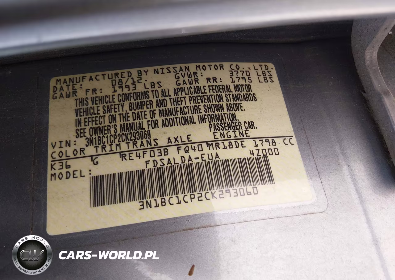 2012 Nissan Versa 1.8 S VIN:3N1BC1CP2CK293060 - 9