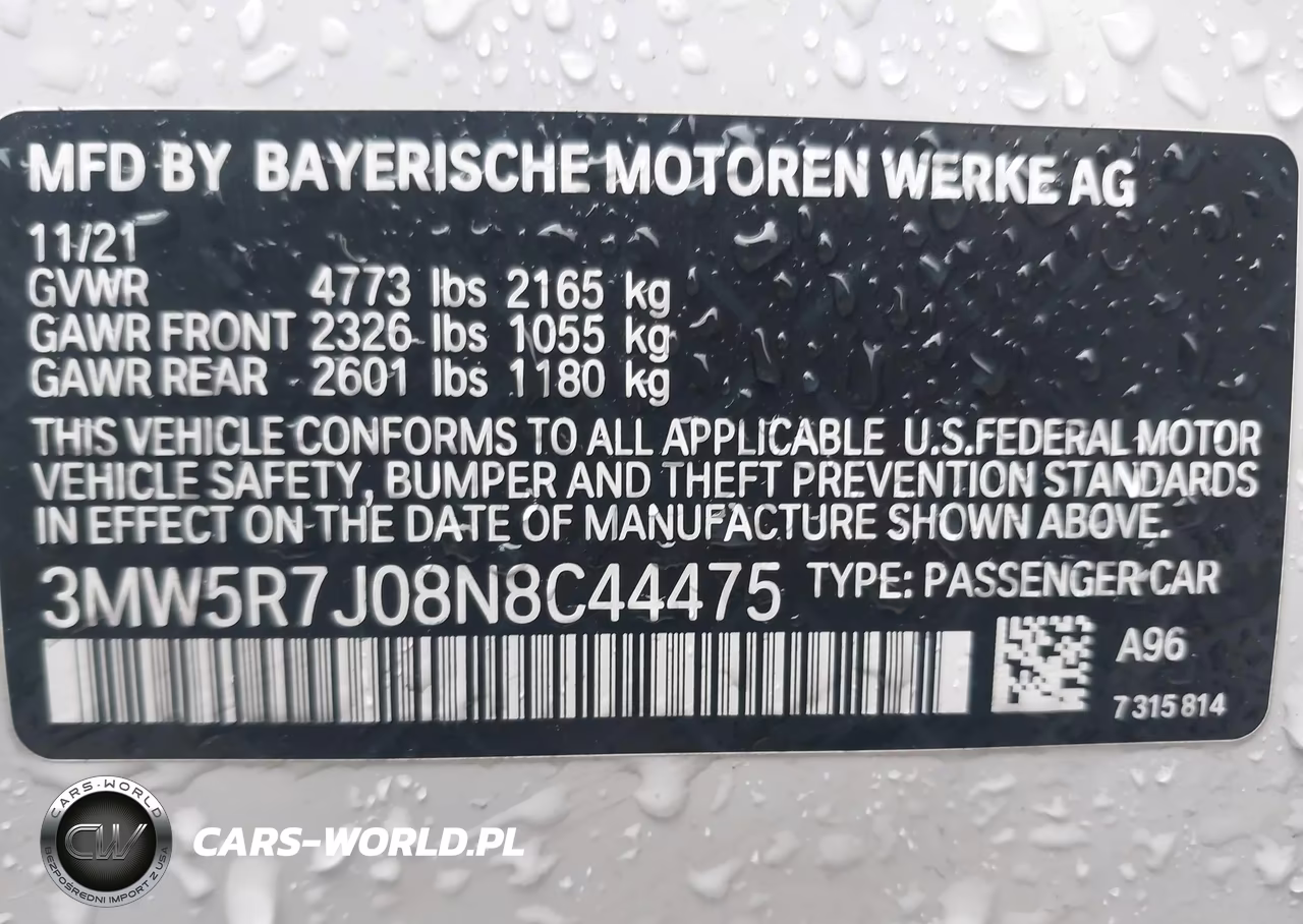 2022 BMW 330I xDrive VIN:3MW5R7J08N8C44475 - 9