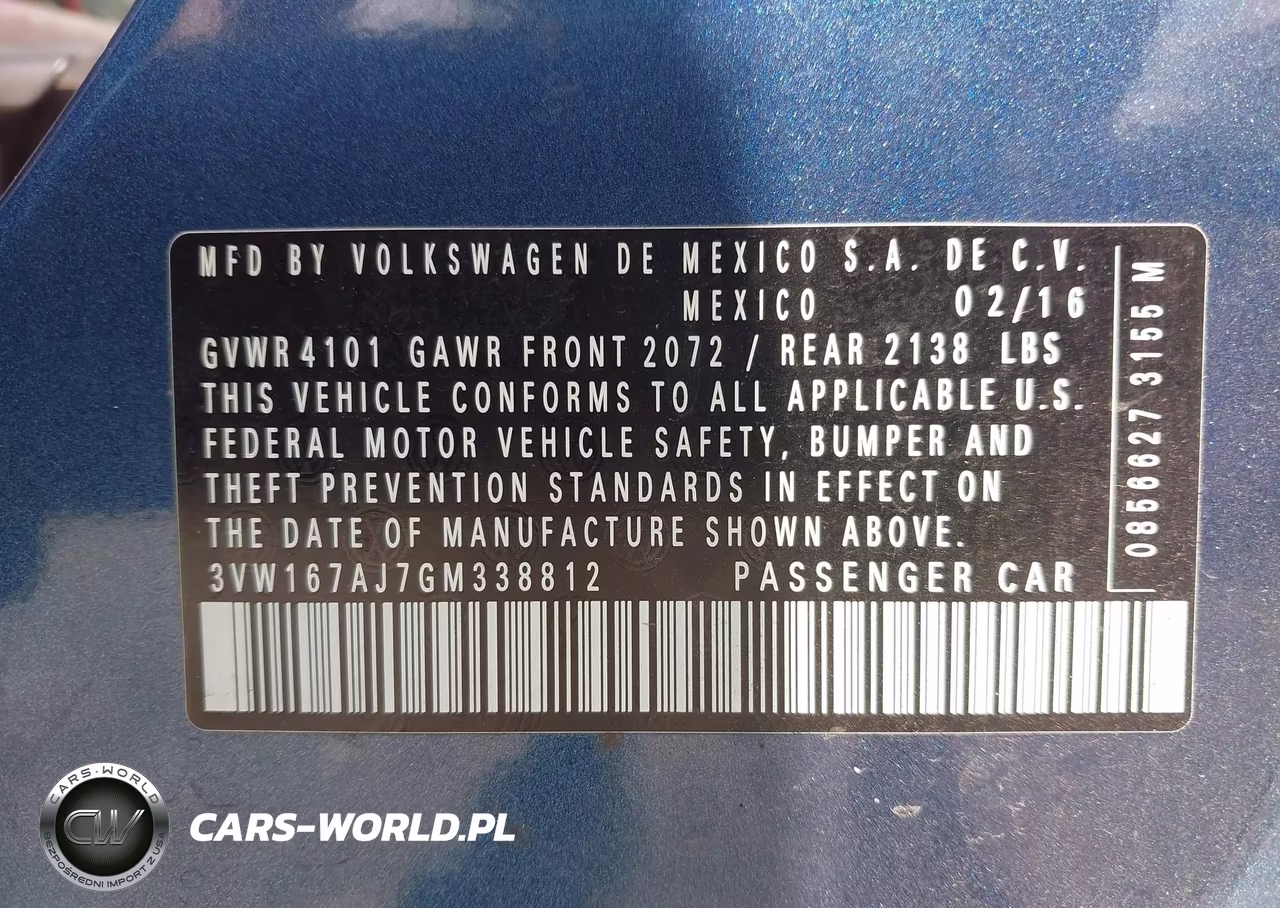 2016 Volkswagen Jetta 1.4T S VIN:3VW167AJ7GM338812 - 9