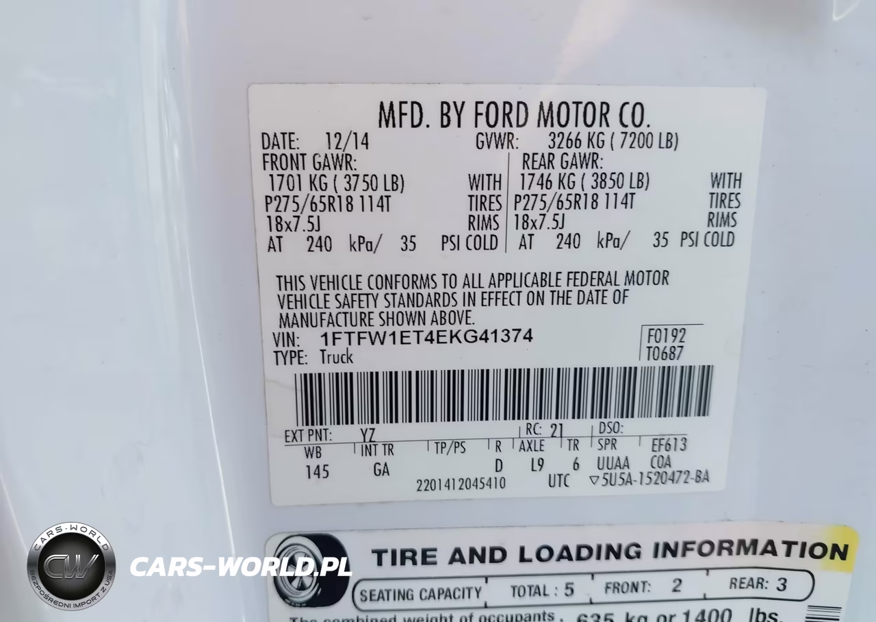 2014 Ford F-150 Xlt VIN:1FTFW1ET4EKG41374 - 9
