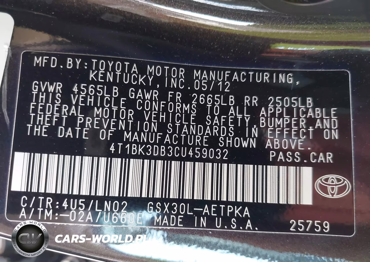 2012 Toyota Avalon Limited VIN:4T1BK3DB3CU459032 - 9